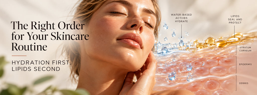 The Right Order for Your Skincare Routine: Hydration First, Lipids Second